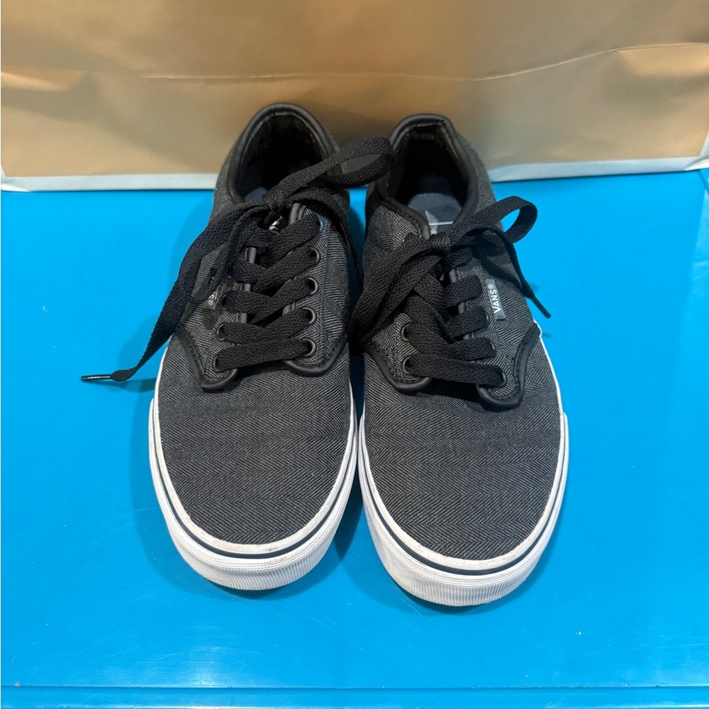 Charcoal herringbone Vans